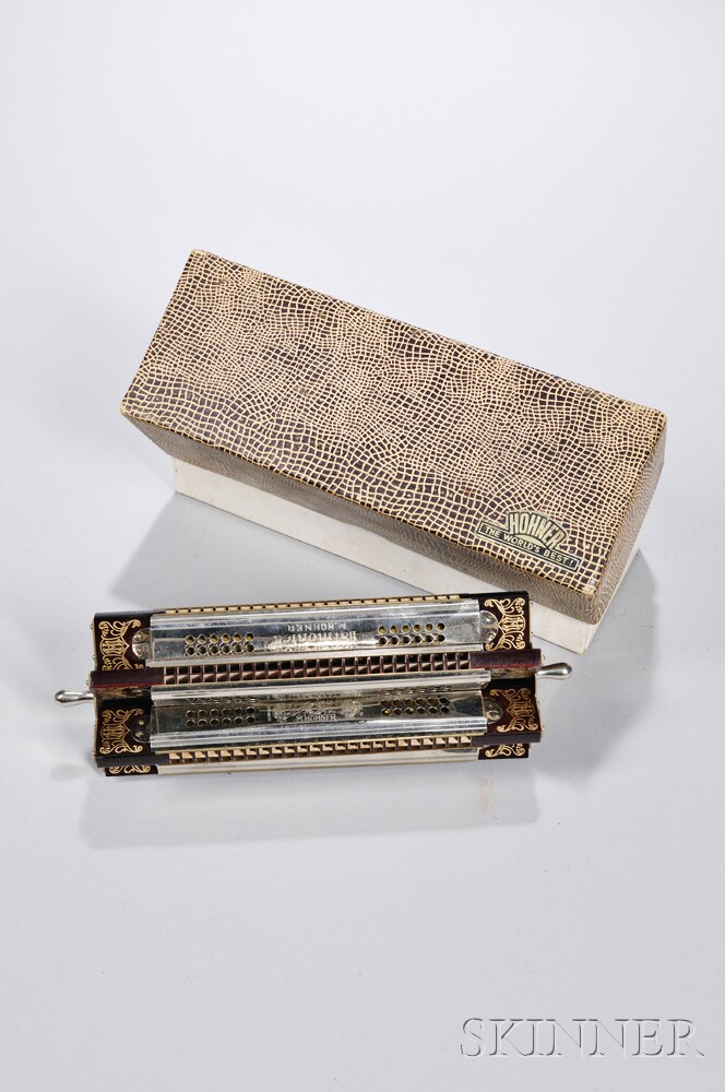 M. Hohner Tremolo Sextet Harmonica in Original Box, c. 1940, with twelve M. Hohner Marine Band - Image 2 of 2