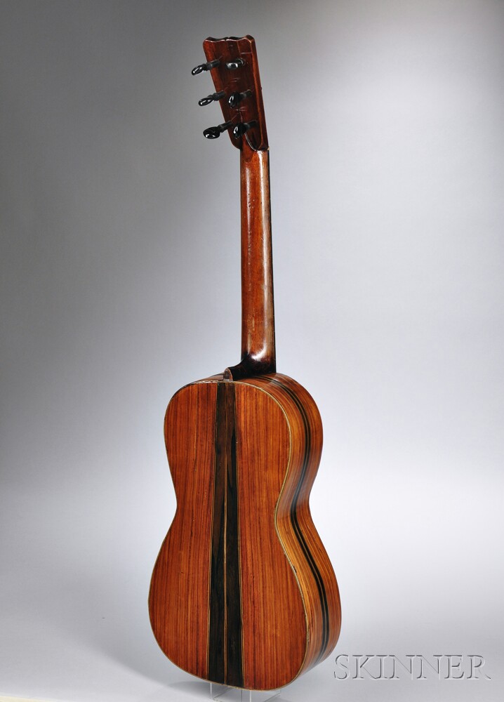 Romantic Guitar, Attributed to Agustin Altimira, c. 19th Century, bearing a facsimile label, with - Image 2 of 2
