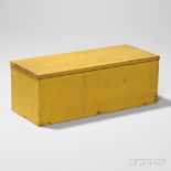 Shaker Yellow/Ochre-painted Rectangular Box, probably Canterbury, New Hampshire, 19th century,