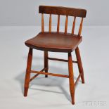 Shaker Red-stained Low-back Dining Chair, Canterbury, New Hampshire, 19th century, pine and possibly