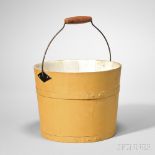 Shaker Yellow-painted Pail, Canterbury or Enfield, New Hampshire, 19th century, pine staves and