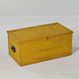 Shaker Small Yellow-stained Pine Storage Chest, Canterbury, New Hampshire, late 19th/early 20th