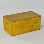 Shaker Small Yellow-stained Pine Storage Chest, Canterbury, New Hampshire, late 19th/early 20th