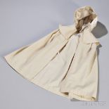 "The Dorothy" Model White Wool Child's Shaker Cloak, Hart & Shepard, East Canterbury, New Hampshire,