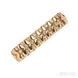 18kt Gold and Diamond Bracelet, Rene Boivin, set with fancy- and full-cut diamonds, approx. total