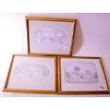 Henrietta Willebeek Le Mair - a set of seven nursery rhyme prints framed and glazed