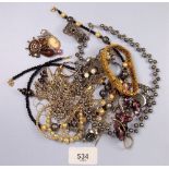 A box of costume jewellery