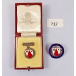 Two nursing badges to William Feltham, Edgewall General Hospital