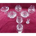 A group of Dartington glass ware