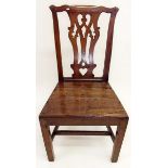 A George III Chippendale style provincial side chair