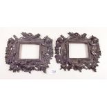 A pair of 19th century spelter photograph frames decorated cherubs