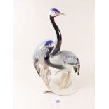 A Karl Ens group of two cranes - 25cm