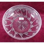 A cut glass fruit bowl