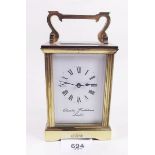 A brass cased carriage clock by Charles Frodsham