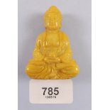 A Chinese 20th century hardstone carved buddha - 6cm