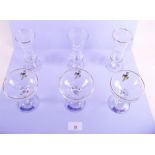 A set of ten Babycham glasses and eight 'Pony' glasses