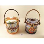 Two Japanese biscuit barrels