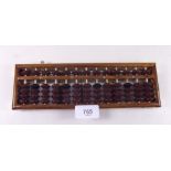 A wooden abacus