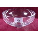 A large glass bowl