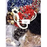 A box of costume jewellery