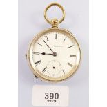 An Elgin silver plated pocket watch