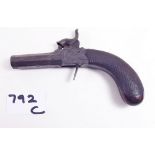 A 19th century muff or pocket pistol