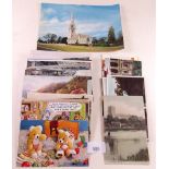 Postcards - small bundle including tourist charabanc outside Cat and Fiddle New Forest, Bristol