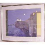 Robert Butler - limited edition screenprint 136/140, Dawn, Venice signed in pencil - 52 x 72cm