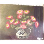 Paul Burns - oil on canvas flowers, 41 x 50cm