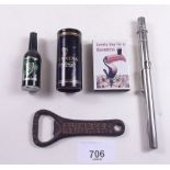 A group of Guinness advertising collectables to include: thermometer, matches, bottle opener and