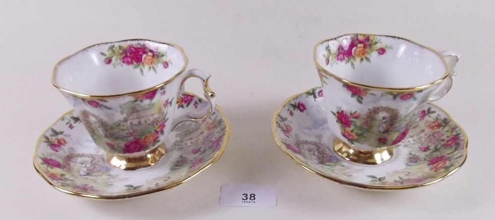 A Royal Albert set of six cups and saucers