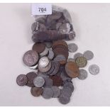 A box of pre-decimal and decimal British coinage plus others eg. Eire 10 pence - Condition: Fine-VF