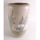 A Grays pottery vase decorated stylised bluebells - 24cm