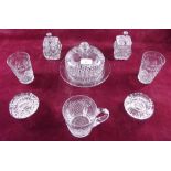 A collection of cut glass including jug etc.