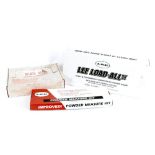 Lee powder measure kit, Lee Load-All II, and Hornady Deluxe Scale, all boxed
