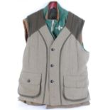 Two tweed shooting waistcoats and green shooting waistcoat