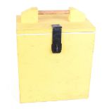 Yellow, black powder storage box with six compartments
