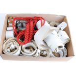 Quantity Royal Warwickshire and other white leather dress service belts, drommers belt and various