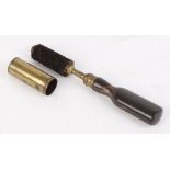 12 bore chamber brush by W. Evans, Pall Mall, with turned ebony handle
