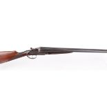 12 bore sidelock ejector by LIG, 27,1/2 ins barrels,1/4 & 3/4, 70mm chambers, border and scroll