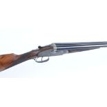 12 bore sidelock ejector by John Wilkes & Sons, 30 ins barrels inscribed John Wilkes, 79 Beak