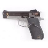 9mm Smith & Wesson Model 639, semi automatic pistol, 8 ins overall, ten shot magazine (and spare