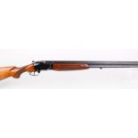 12 bore BRNO, over and under, 27,1/2 ins barrels, 1/4 & full, black action with sliding top lever,