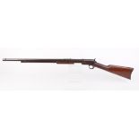 .22 (short) Winchester Model 1890, pump action repeater, octagonal barrel, open sights, tube