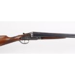 12 bore sidelock ejector, Spanish, 27,1/2 ins barrels, 1/4 & 1/4, Churchill rib, 70mm chambers,