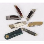 Seven various fruit knives and pocket knives