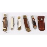 Case XX penknife, I XL bone clad penknife, and four other various penknives (6 total)