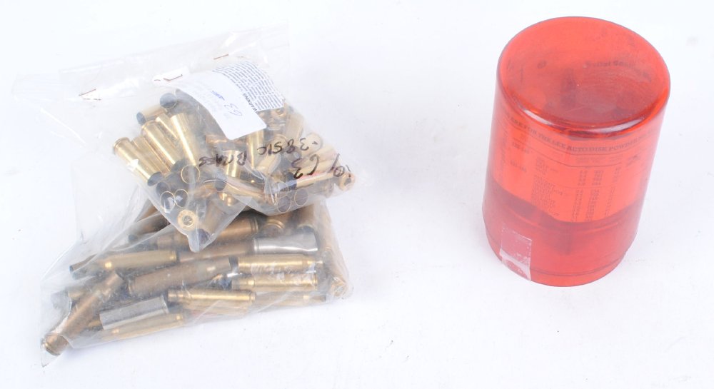 .38 (spl) Lee loading dies and 63 x .38 (spl) new special brass cases