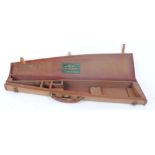 Canvas lightweight gun case for small bore, 30 ins barrels with Army & Navy trade label