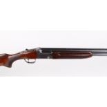 12 bore AYA Yeoman, over and under, ejector, 28 ins barrels, 1/4 & ic, ventilated rib, 70mm